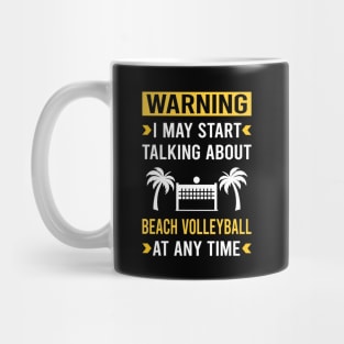 Warning Beach Volleyball Mug